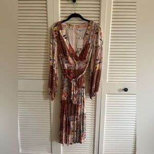 NWT FATE Multicolor Boho Style Floral Long Sleeve Dress